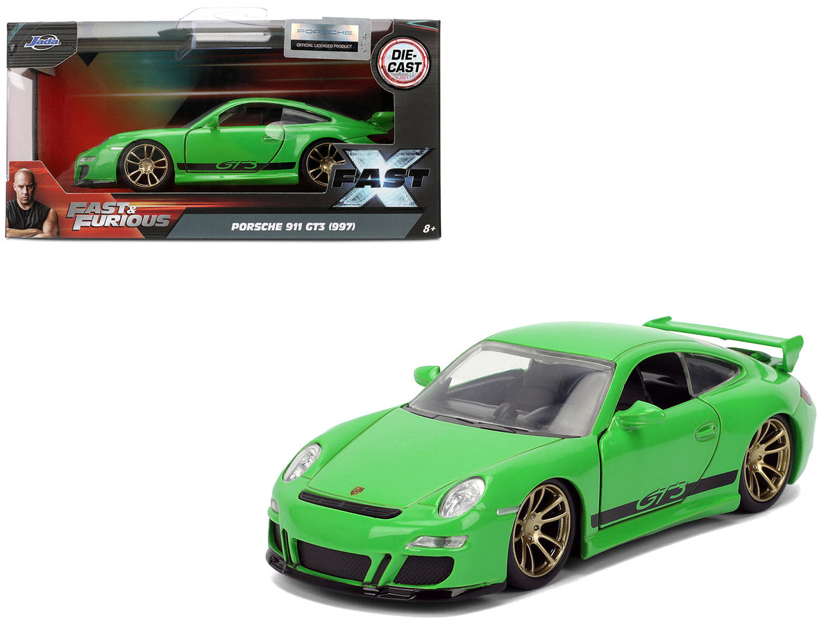 Four new Jada Fast and Furious 1/32 diecast cars featuring Porsche, Mitsubishi, Honda and Dodge