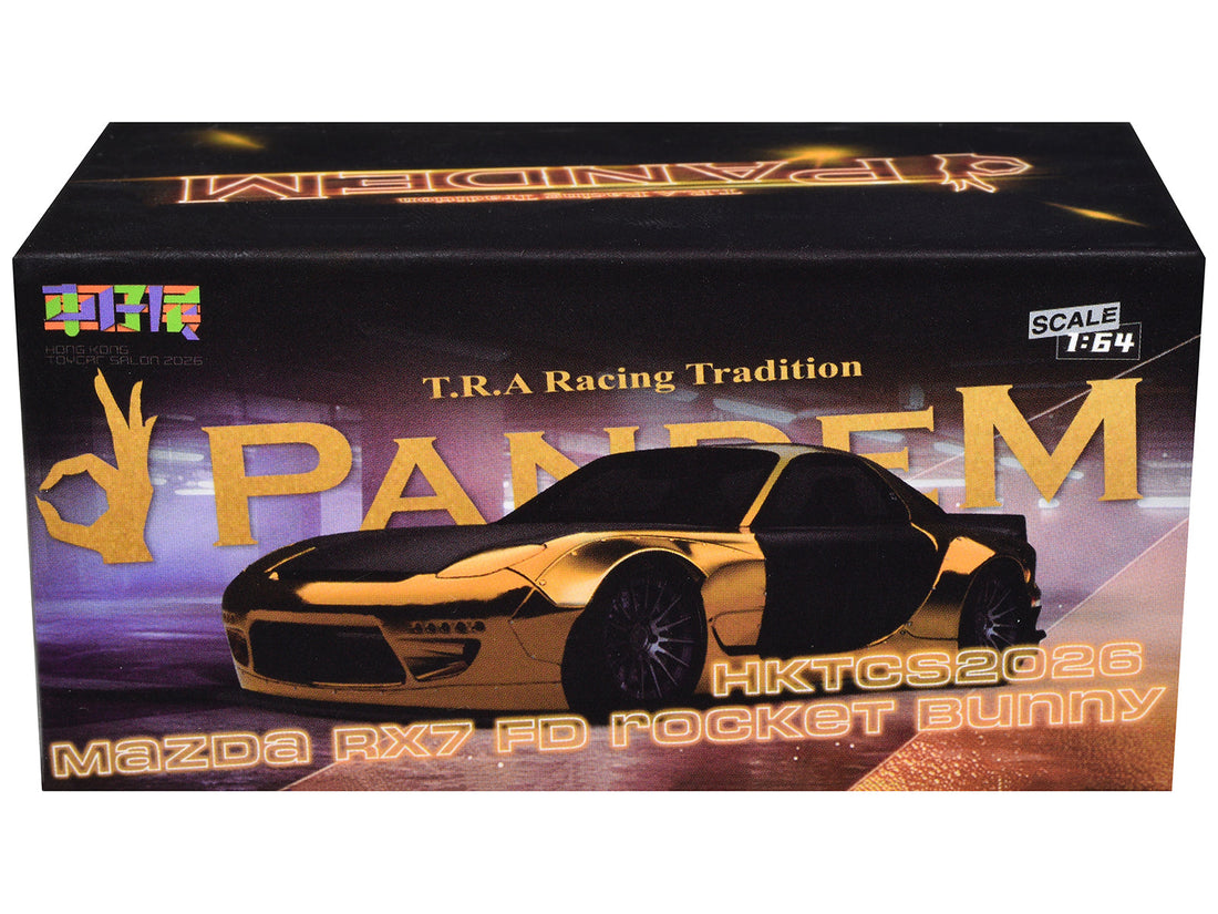 Model Model Mazda RX7 FD Rocket Bunny — HKTCS 2026 Gold Metallic 1/64 MM64-RX7FDR-HKTCS2026