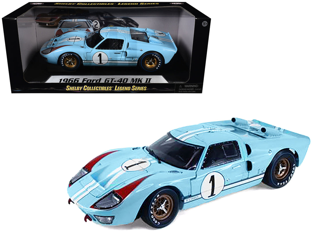 Shelby Collectibles 1/18 Ford GT40 MK II and Mustang GT350R diecast cars for U.S. collectors