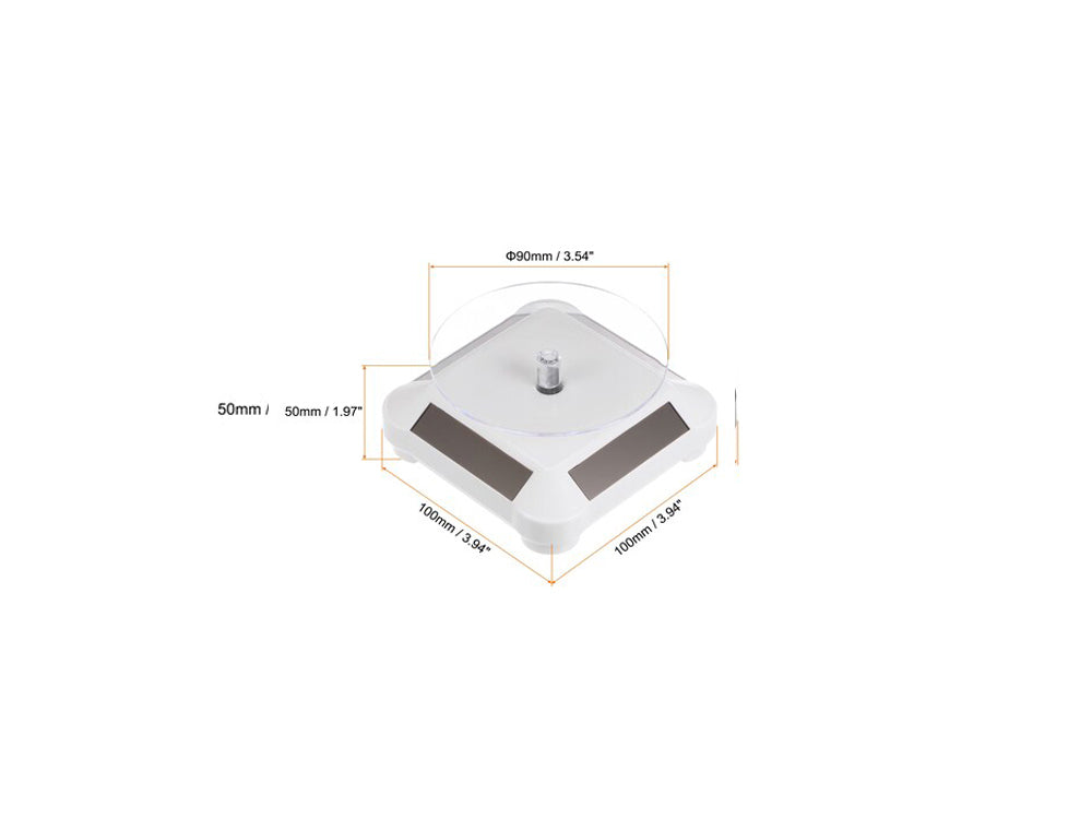 3.5″ Solar Rotating Display Stand with White Base for 1/64 Scale Model Cars - image 2