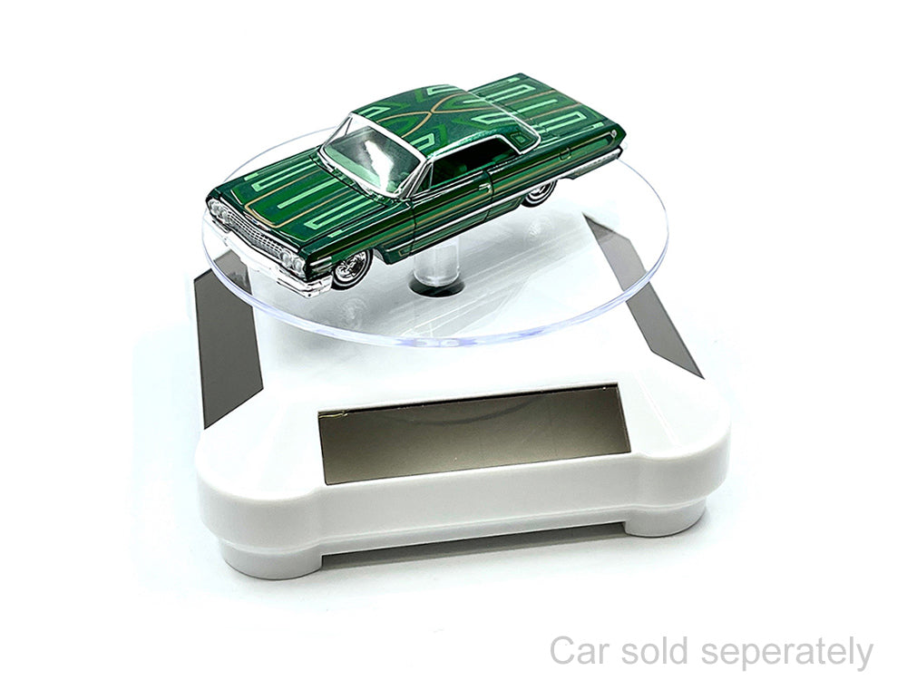 3.5″ Solar Rotating Display Stand with White Base for 1/64 Scale Model Cars - image 4