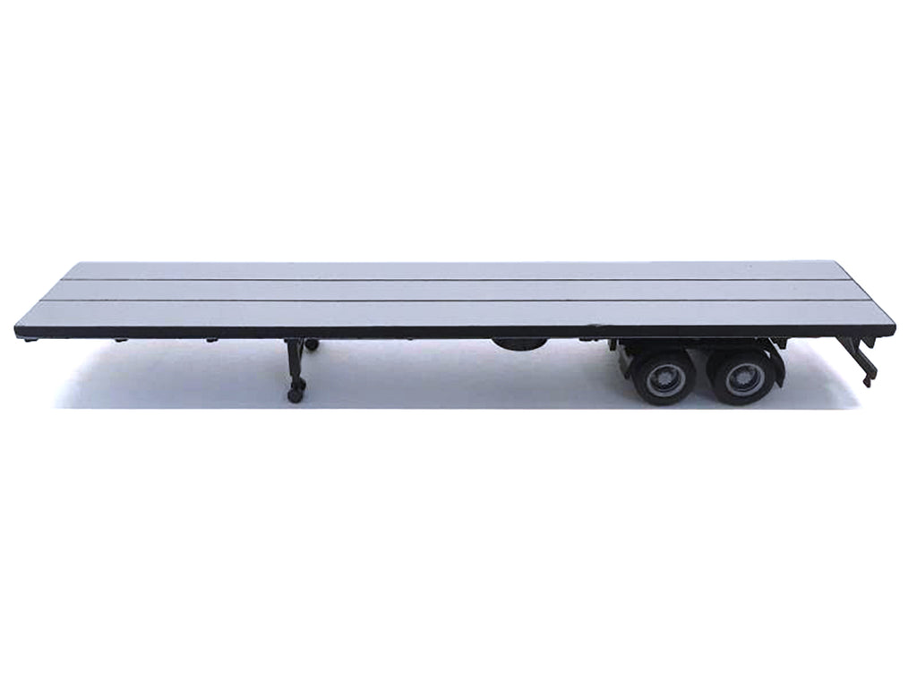 48ft Flatbed Trailer Gray Top 1/87 (HO) Plastic Model by Promotex - image 2
