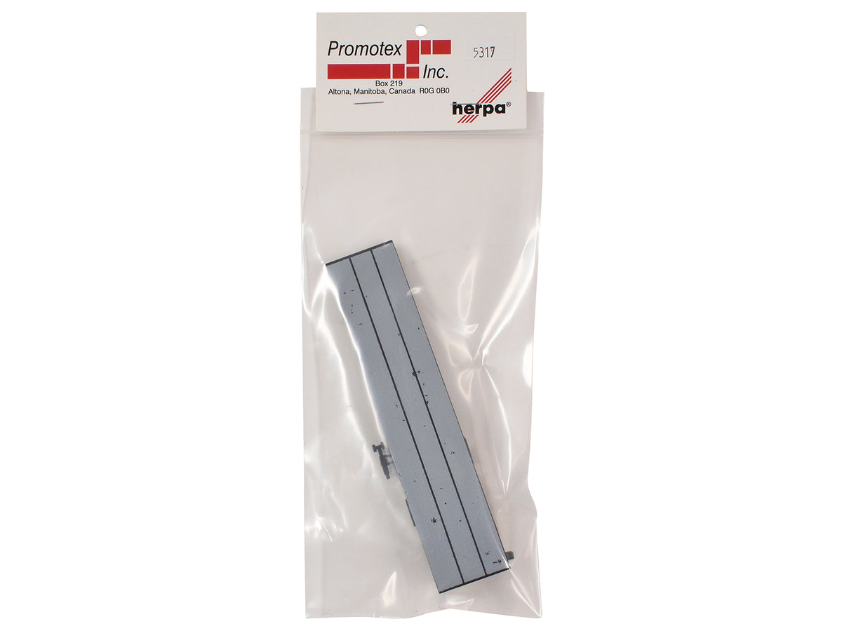 40ft 3-Axle Flatbed Trailer Gray Top 1/87 (HO) Plastic Model by Promotex - image 3