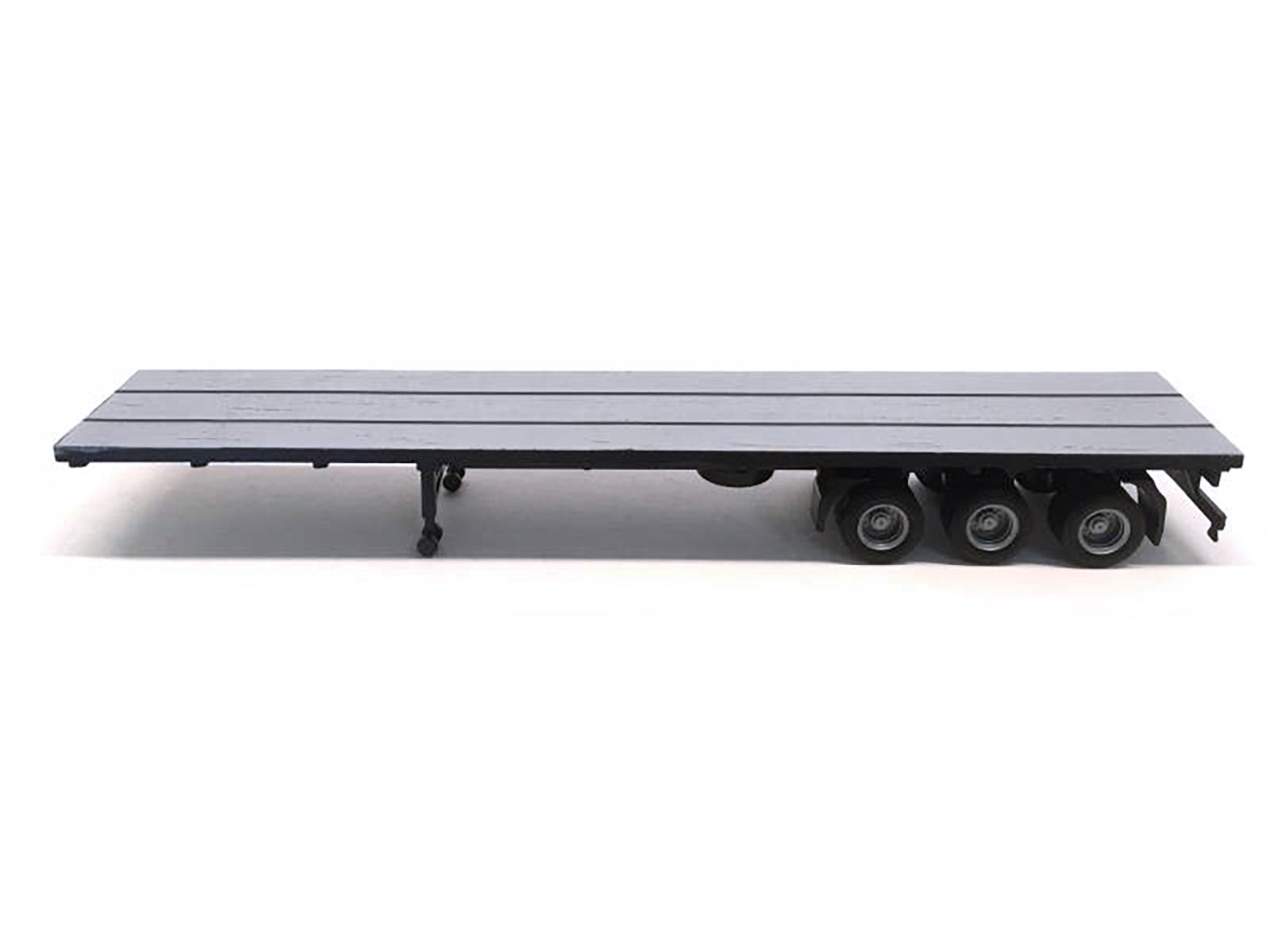 48ft 3-Axle Flatbed Trailer Gray Top 1/87 (HO) Plastic Model by Promotex - image 2