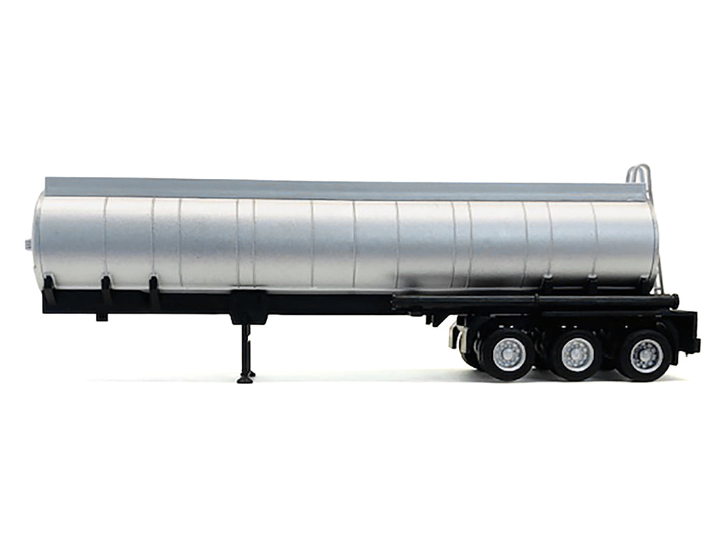 3-Axle Chemical Tanker Trailer Silver 1/87 (HO) Plastic Model by Promotex - image 2