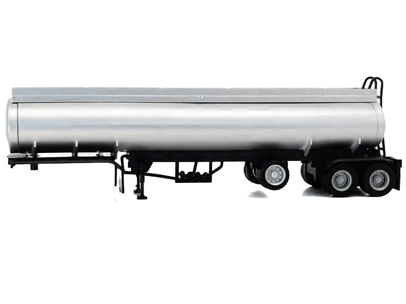Tag-Axle Elliptical Tanker Trailer Silver 1/87 (HO) Plastic Model by Promotex - image 2