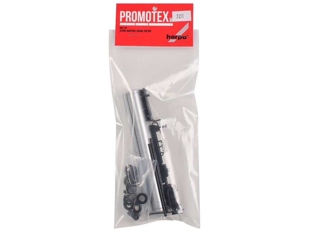 Tag-Axle Elliptical Tanker Trailer Silver 1/87 (HO) Plastic Model by Promotex - image 3