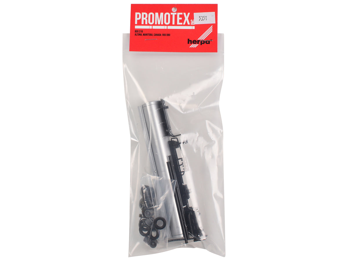 Tag-Axle Elliptical Tanker Trailer Silver 1/87 (HO) Plastic Model by Promotex - image 3