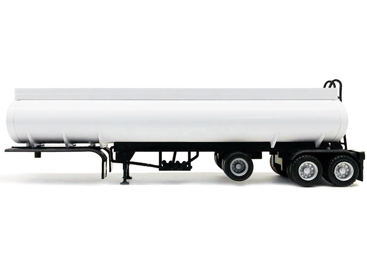 Tag-Axle Elliptical Tanker Trailer White 1/87 (HO) Plastic Model by Promotex - image 2