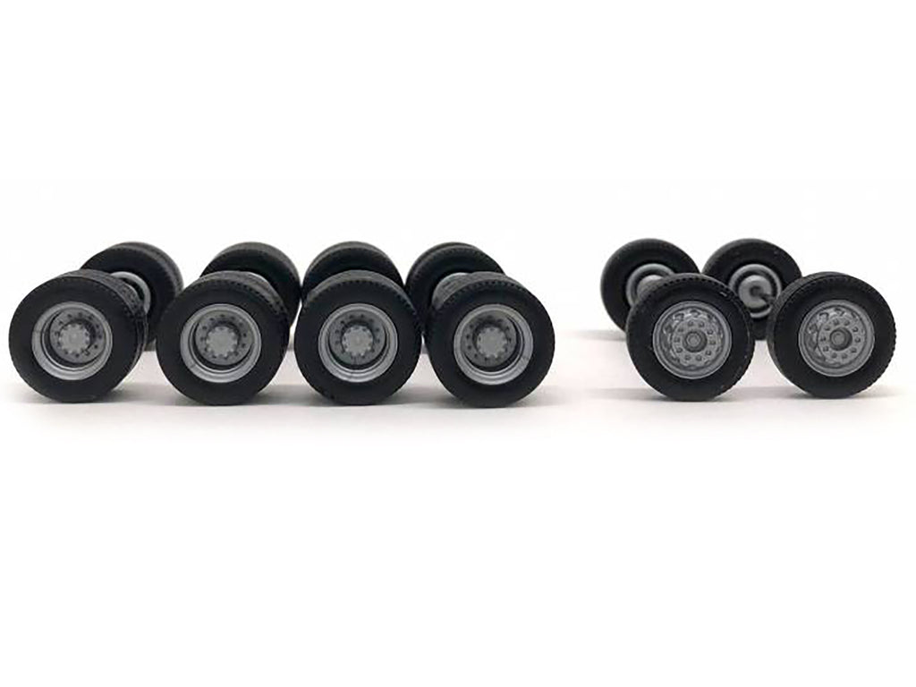 Planetary Hubs Wheel Set (2 Front and 4 Rear) 1/87 (HO) Plastic Model by Promotex - image 2