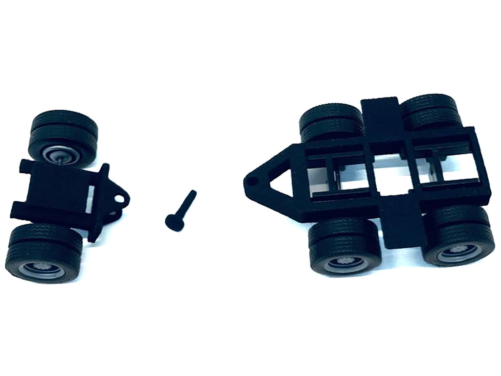 Lowboy Dual Axle Booster with Integrated Rear Axle (2 Sets) 1/87 (HO) Plastic Model by Promotex - image 2