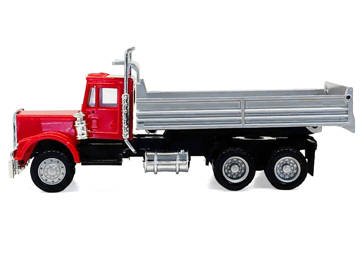 Peterbilt Dump Truck with Red Cab 1/87 (HO) Plastic Model by Promotex - image 2