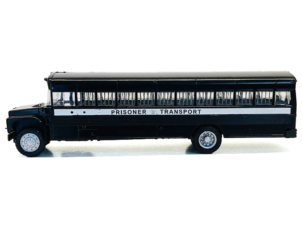Prisoner Transport Bus Black 1/87 (HO) Plastic Model Car by Promotex - image 2