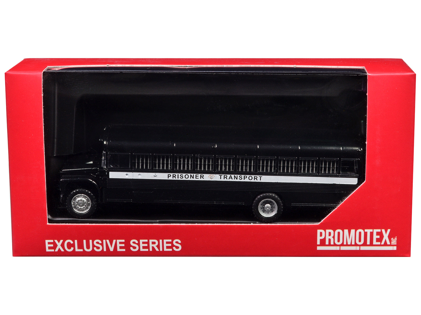Prisoner Transport Bus Black 1/87 (HO) Plastic Model Car by Promotex - image 3