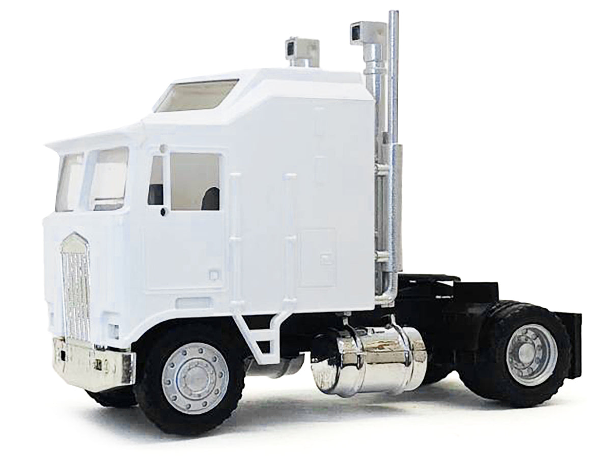 Kenworth K100 Single-Axle Truck with 5-Bar Grill White 1/87 (HO) Plastic Model Car by Promotex - image 2