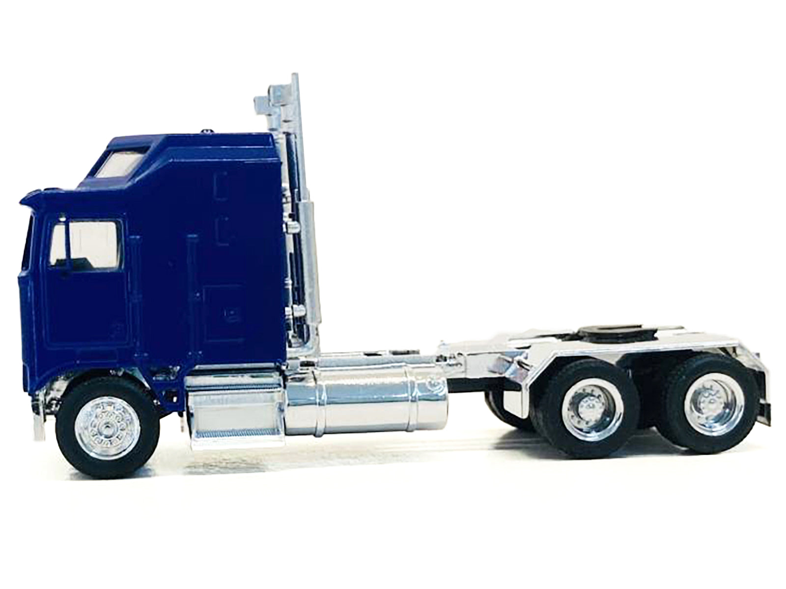 Kenworth K100 with 1-Bar Grill and X-Long Chrome Chassis Blue 1/87 (HO) Plastic Model Car by Promotex - image 2