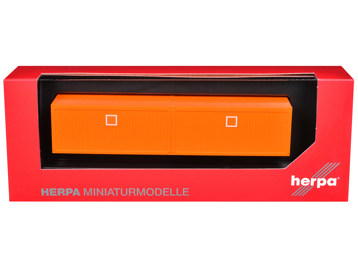 Mobile Offices Orange Set of 2 pieces 1/87 (HO) Plastic Model by Herpa - image 3