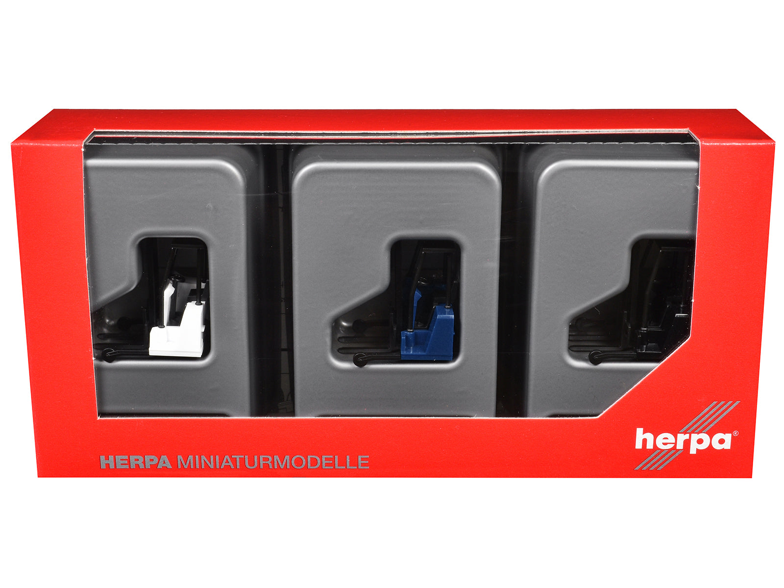 Forklifts with Trailer Bumper 3 Piece Set 1/87 (HO) Plastic Models by Promotex - image 3