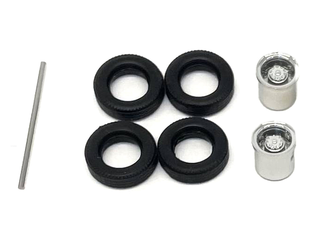 Rear Low Profile Wheelset Chrome 1/87 (HO) Plastic Model by Promotex - image 2