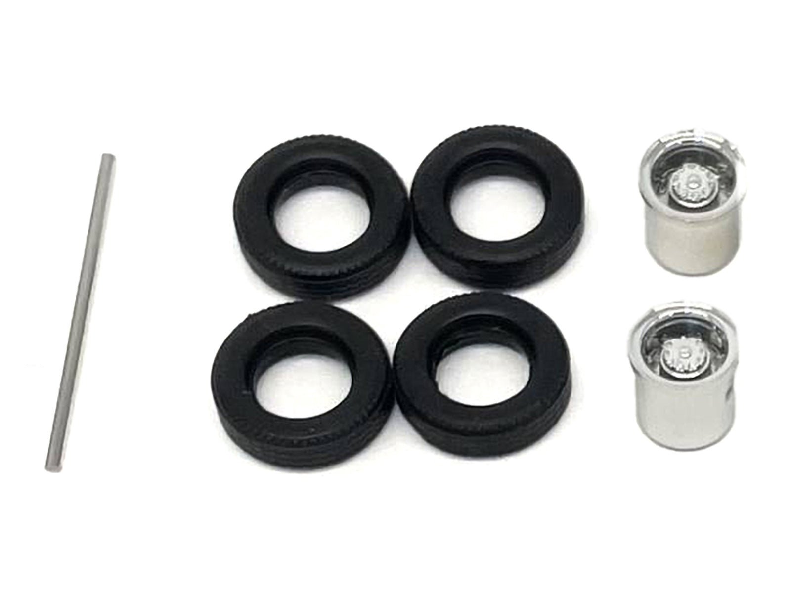 Rear Low Profile Wheelset Chrome 1/87 (HO) Plastic Model by Promotex - image 2