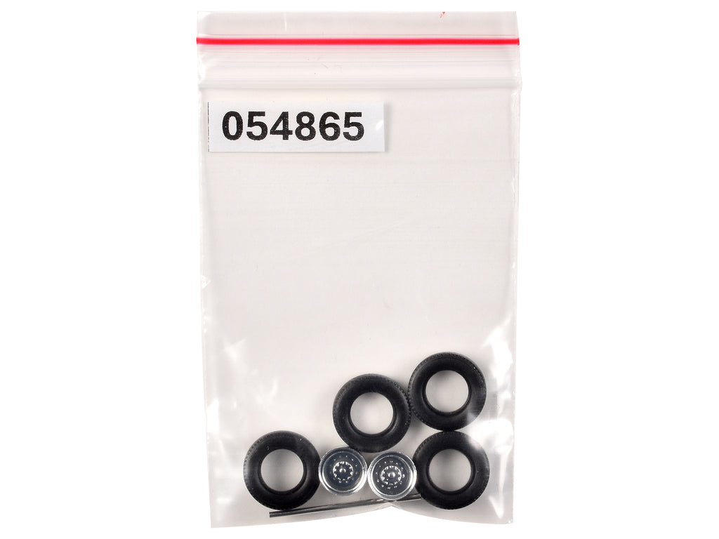 Rear Low Profile Wheelset Chrome 1/87 (HO) Plastic Model by Promotex - image 3