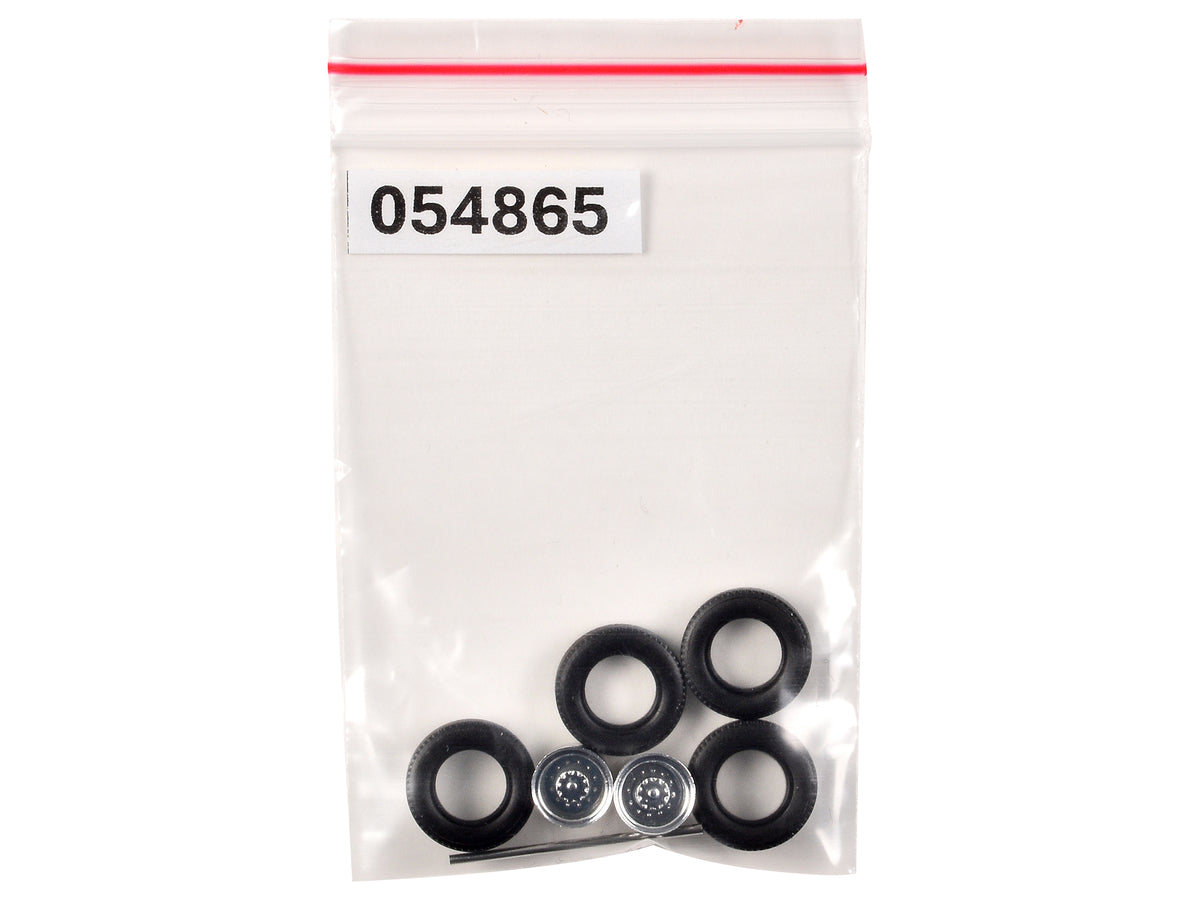 Rear Low Profile Wheelset Chrome 1/87 (HO) Plastic Model by Promotex - image 3