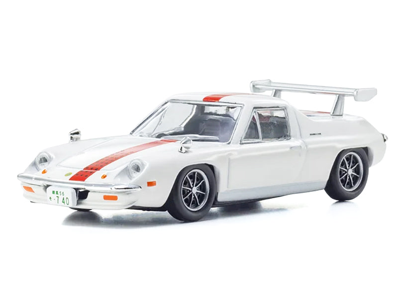 Lotus Europa RHD (Right Hand Drive) White with Red Stripe "The Circuit Wolf" Manga 1/64 Diecast Model Car by Kyosho - image 2