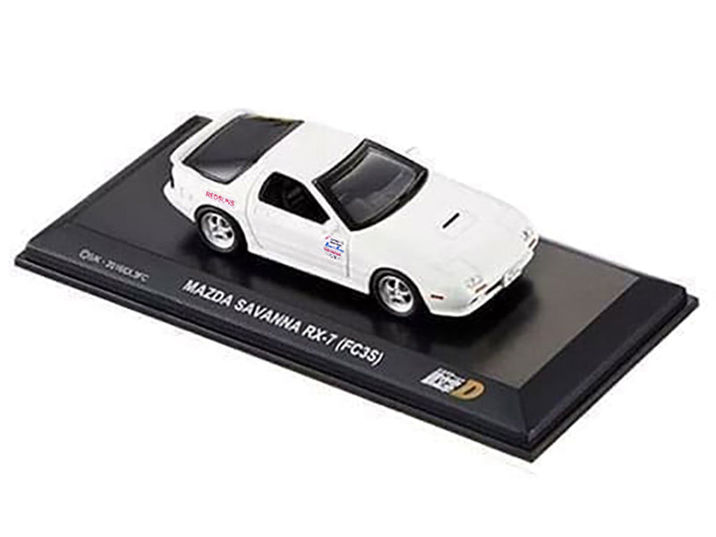 Mazda Savanna RX-7 (FC3S) RHD (Right Hand Drive) White "Initial D" Manga 1/64 Diecast Model Car by Kyosho - image 2
