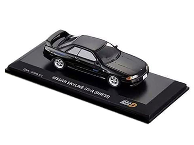 Nissan Skyline GT-R (BNR32) RHD (Right Hand Drive) Black "Initial D" Manga 1/64 Diecast Model Car by Kyosho - image 2