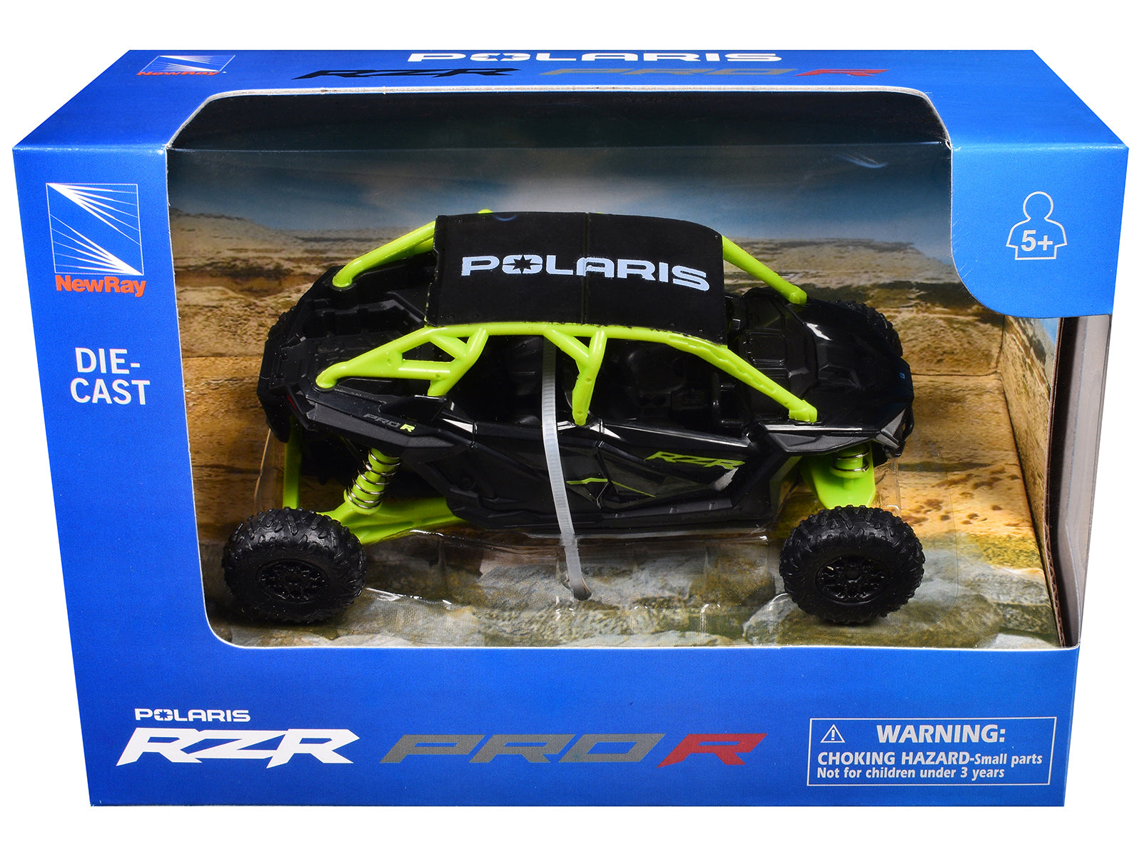 Polaris RZR Pro R UTV Black and Lime Green Diecast Model by New Ray - image 3