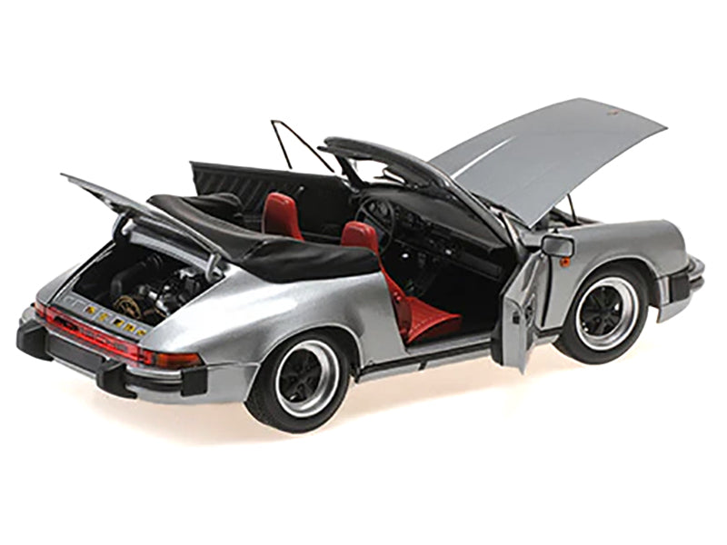 1983 Porsche 911 Carrera Cabriolet 3.2 Gray Metallic 1/18 Diecast Model Car by Minichamps - image 2
