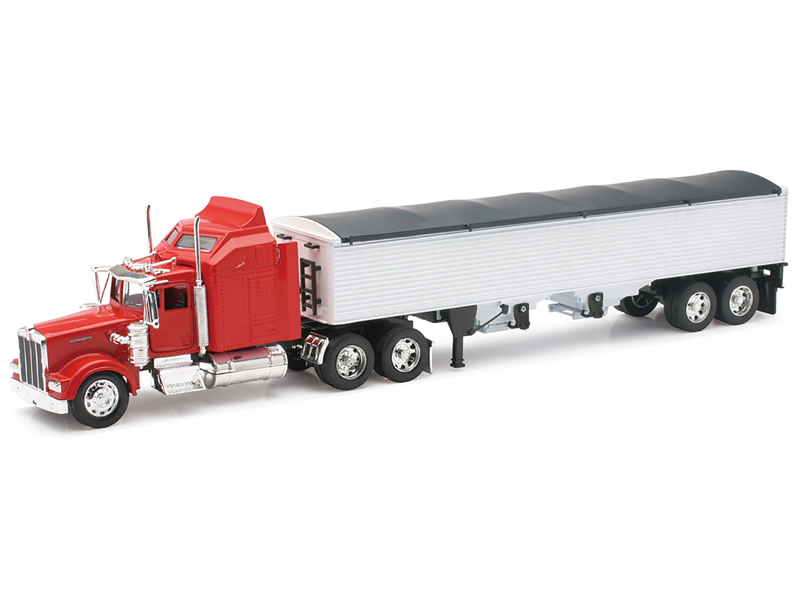 Kenworth W900 Grain Truck Red and White "Long Haul Truckers" Series 1/32 Diecast Model by New Ray - image 2