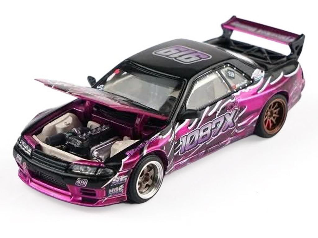 Pandem R32 "Echo Gao - 1087X" Black and Purple 1/64 Diecast Model Car by XCarToys - image 3