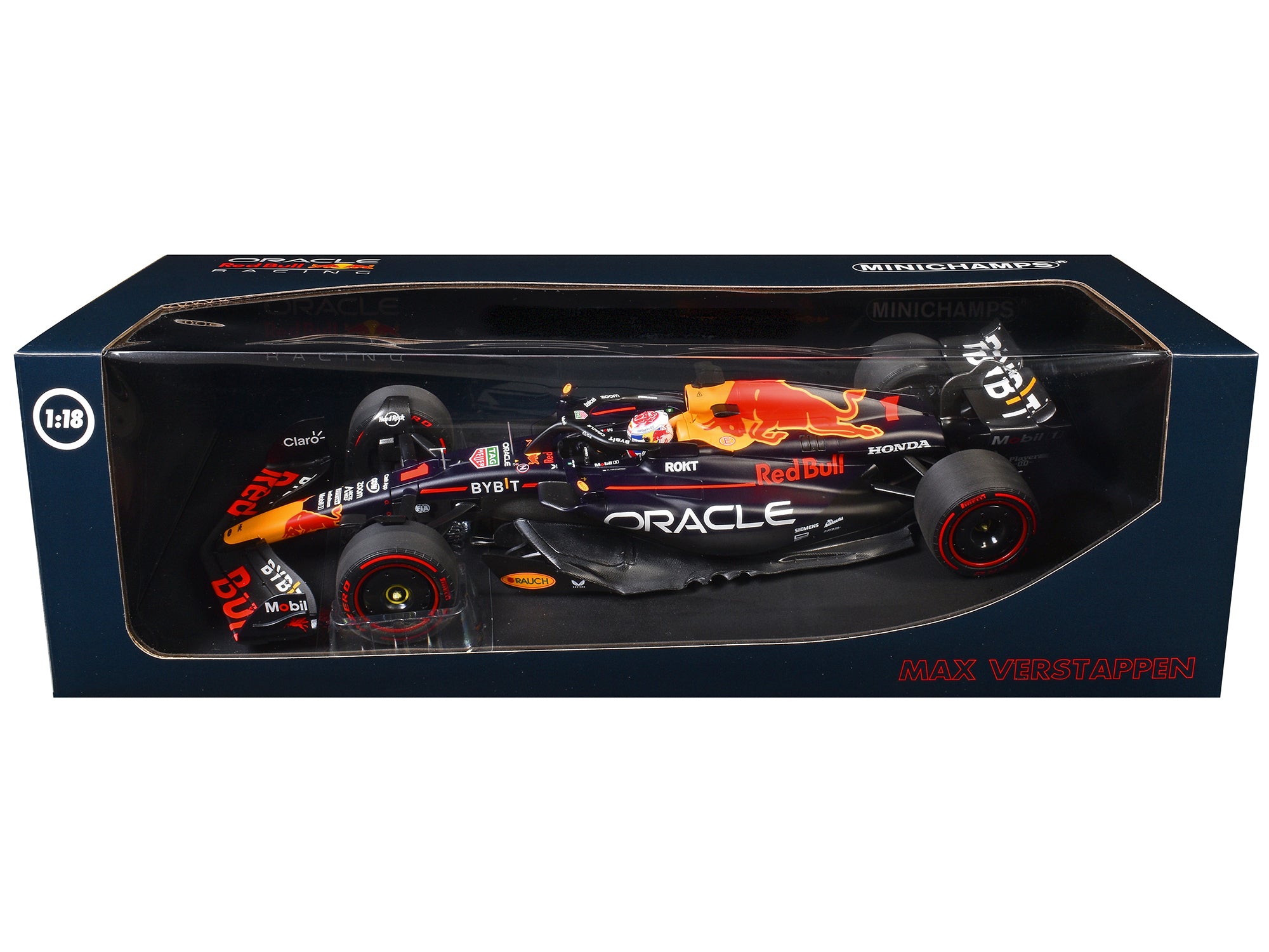 Red Bull Racing RB19 #1 Max Verstappen "Oracle" 2nd Place F1 Formula One Sprint Race "Qatar GP" (2023) with Driver Limited Edition to 480 pieces Worldwide 1/18 Diecast Model Car by Minichamps - image 3