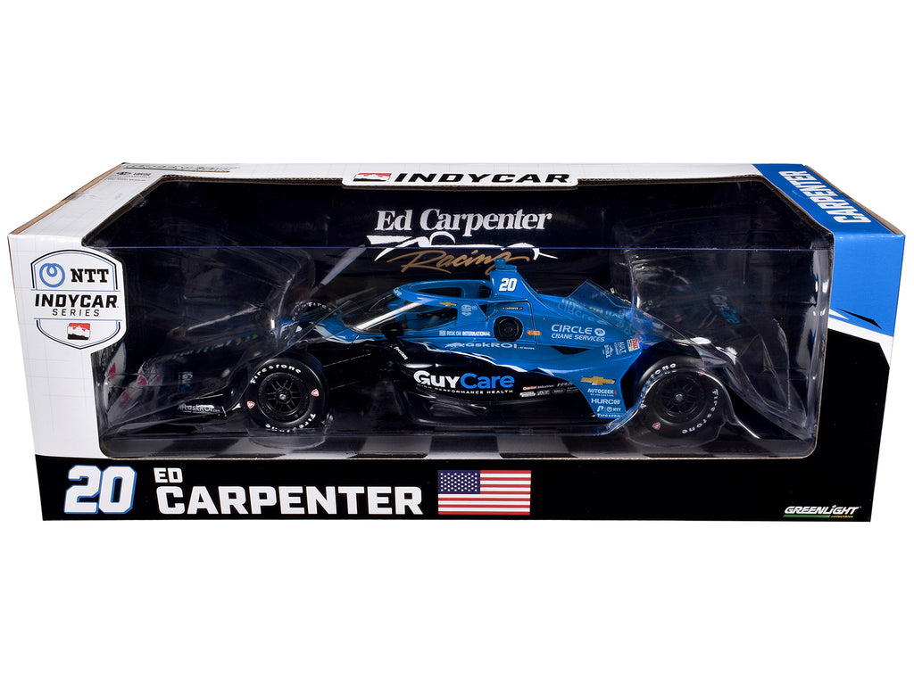 Dallara IndyCar #20 Ed Carpenter "Guy Care" Ed Carpenter Racing "NTT IndyCar Series" (2024) 1/18 Diecast Model Car by Greenlight - image 3