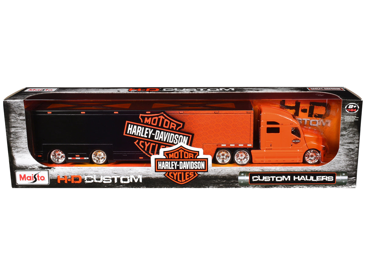 Harley Davidson Custom Hauler Trailer Orange "Custom Haulers" Series 1/64 Diecast Model by Maisto - image 3
