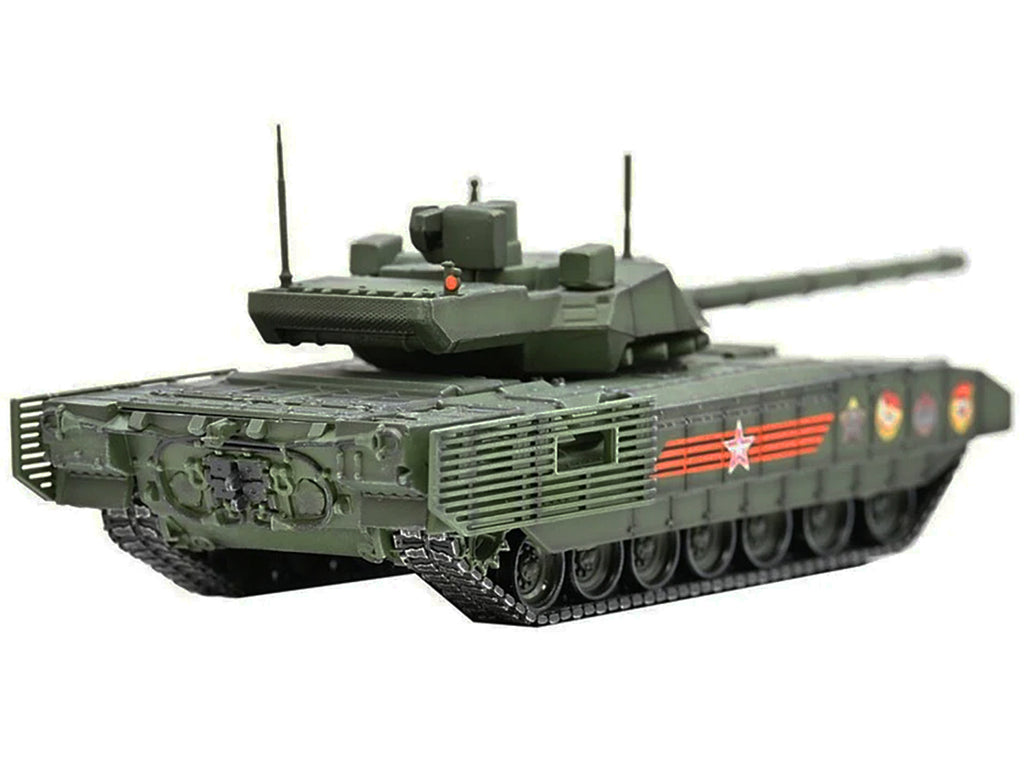 Russian T14 Armata MBT (Main Battle Tank) Green Camouflage "Armor Premium" Series 1/72 Diecast Model by Panzerkampf - image 4