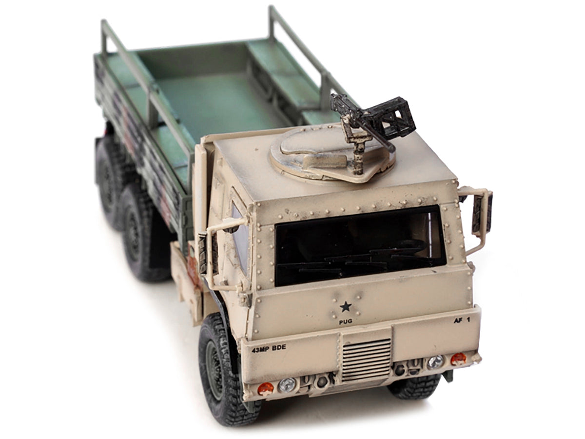 M1083 MTV (Medium Tactical Vehicle) Armored Cab Cargo Truck with Turret NATO Camouflage "US Army" "Armor Premium" Series 1/72 Diecast Model by Panzerkampf - image 3