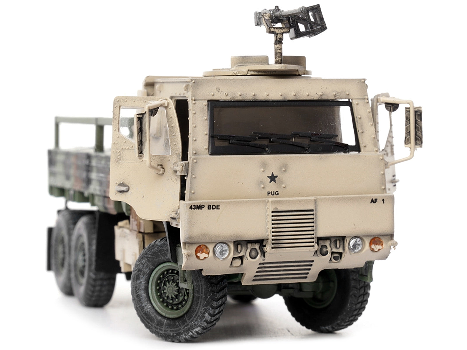 M1083 MTV (Medium Tactical Vehicle) Armored Cab Cargo Truck with Turret NATO Camouflage "US Army" "Armor Premium" Series 1/72 Diecast Model by Panzerkampf - image 5