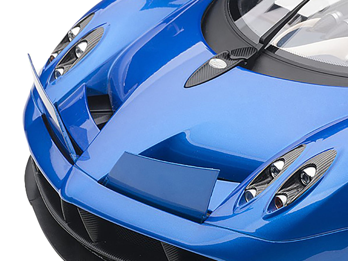 Pagani Huayra Metallic Blue with Black Top and Silver Wheels 1/12 Model Car by Autoart - image 2