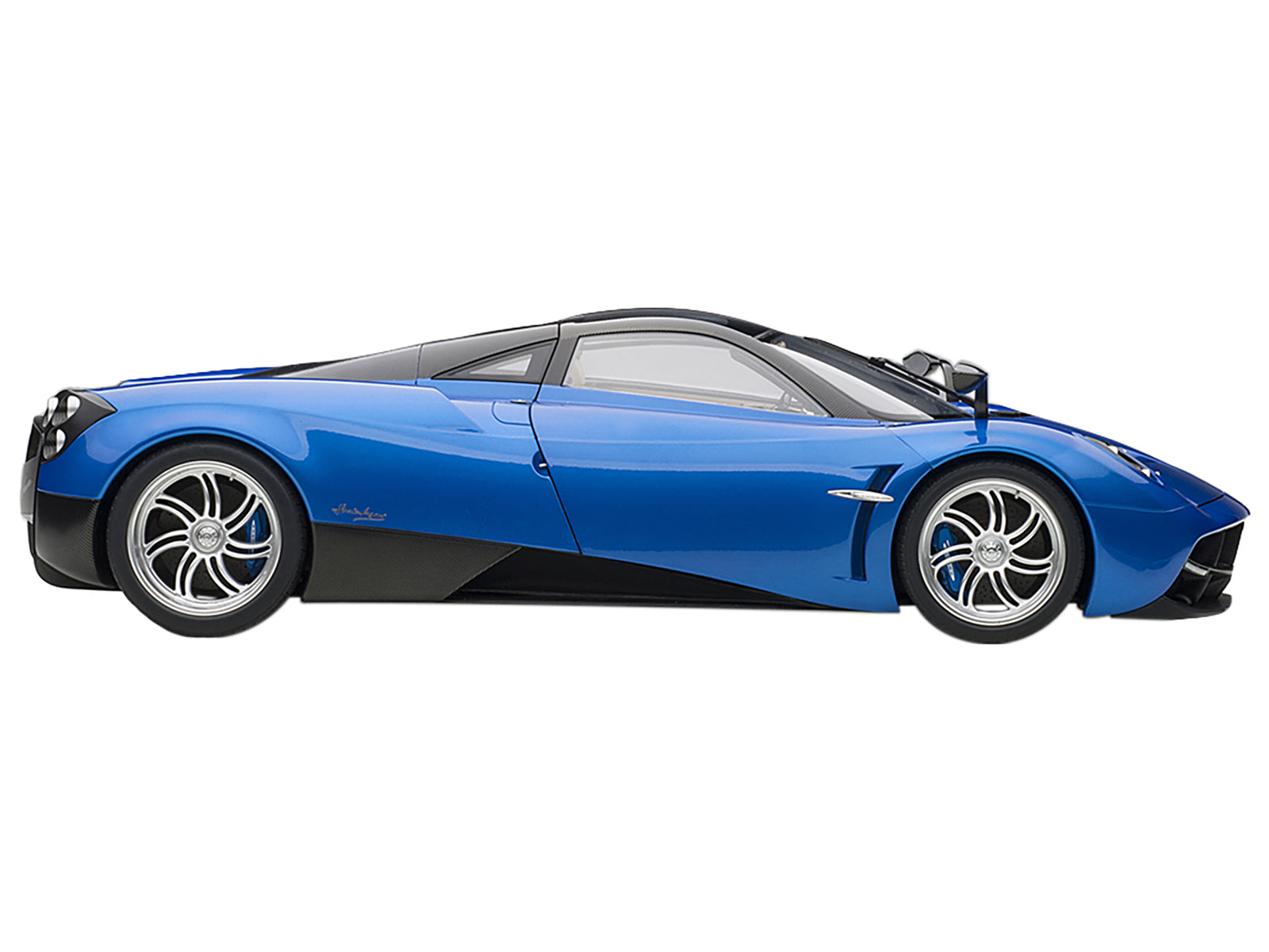 Pagani Huayra Metallic Blue with Black Top and Silver Wheels 1/12 Model Car by Autoart - image 4