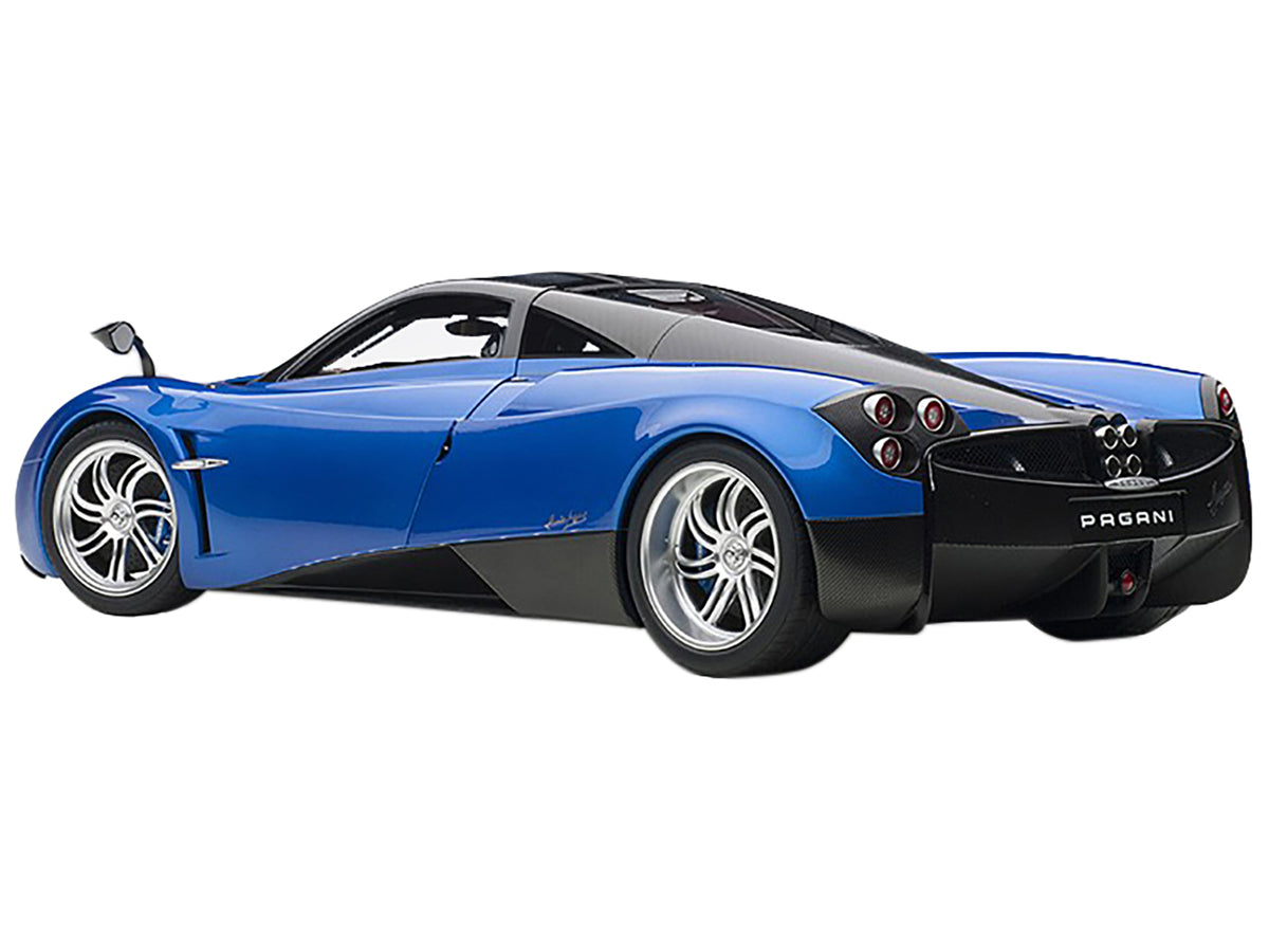 Pagani Huayra Metallic Blue with Black Top and Silver Wheels 1/12 Model Car by Autoart - image 5