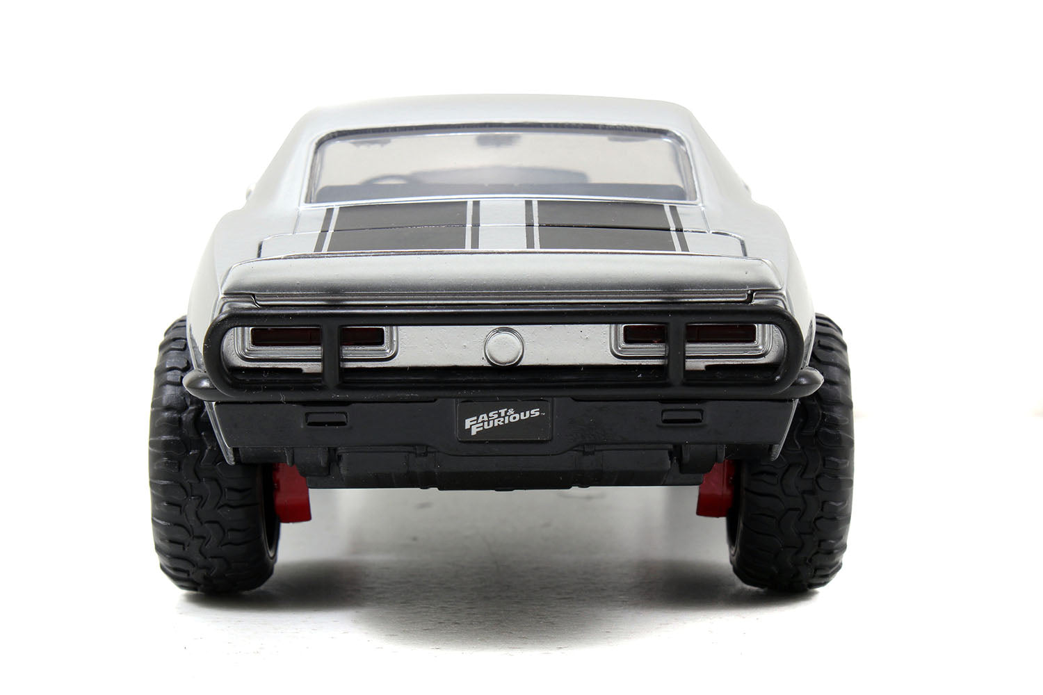 Roman's Chevrolet Camaro Z/28 Silver "Fast & Furious 7" Movie 1/24 Diecast Model Car by Jada - image 4