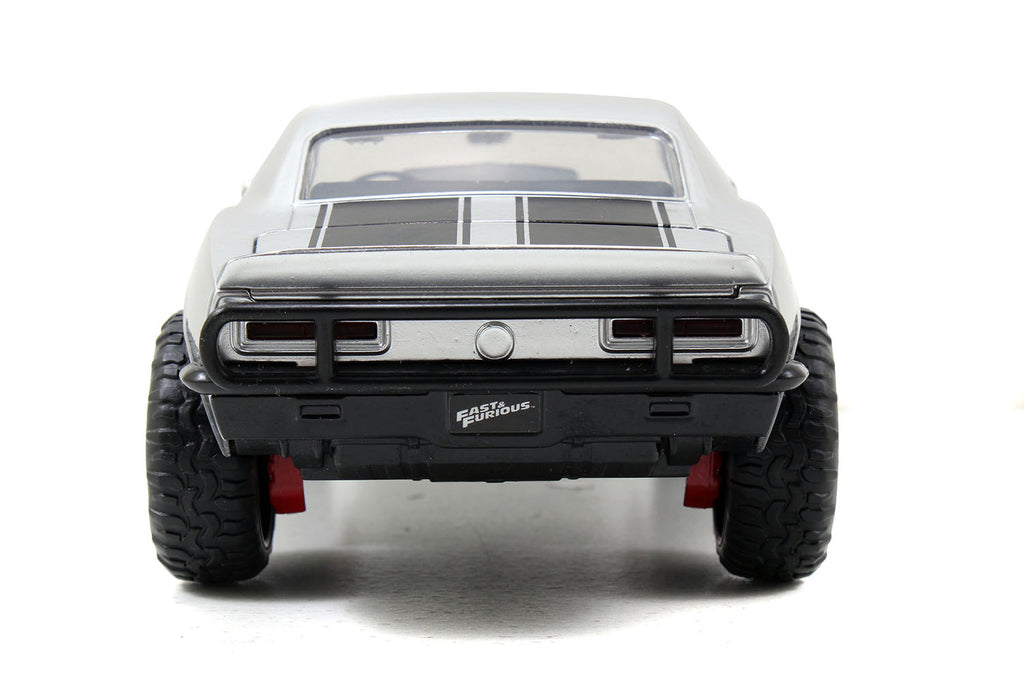 Roman's Chevrolet Camaro Z/28 Silver "Fast & Furious 7" Movie 1/24 Diecast Model Car by Jada - image 4