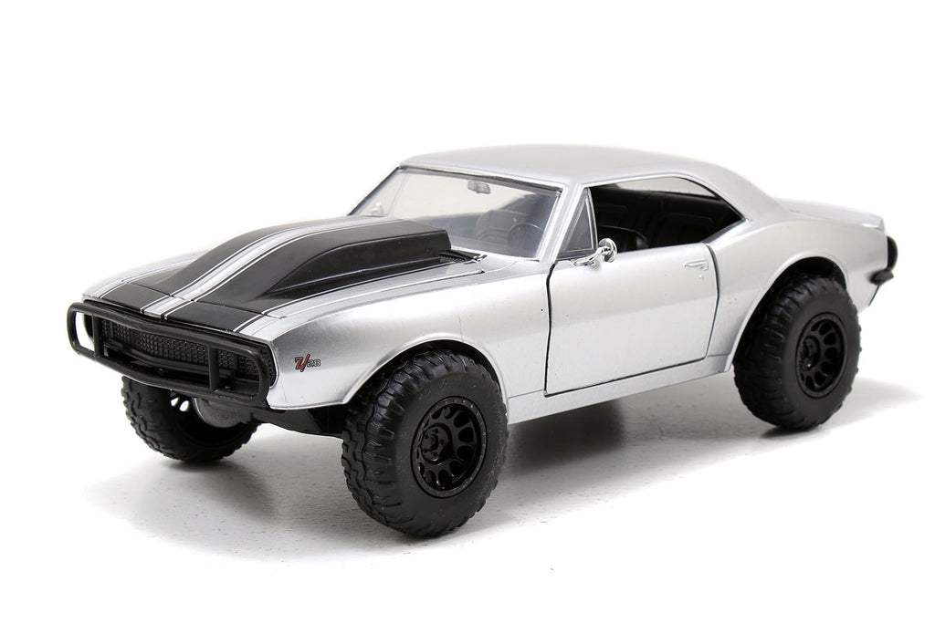 Roman's Chevrolet Camaro Z/28 Silver "Fast & Furious 7" Movie 1/24 Diecast Model Car by Jada - image 2