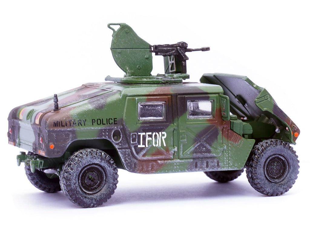 M988 Modern 4×4 Utility Vehicle with Grenade Launcher Camouflage "Military Police 65th Company 519th MP Battalion IFOR HQ ARRC Forward Brcko Bosnia and Herzegovina" (1996) "Military Miniature" Series 1/64 Diecast Model by Panzerkampf - image 2