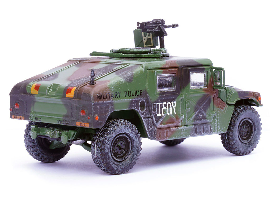 M988 Modern 4×4 Utility Vehicle with Grenade Launcher Camouflage "Military Police 65th Company 519th MP Battalion IFOR HQ ARRC Forward Brcko Bosnia and Herzegovina" (1996) "Military Miniature" Series 1/64 Diecast Model by Panzerkampf - image 4