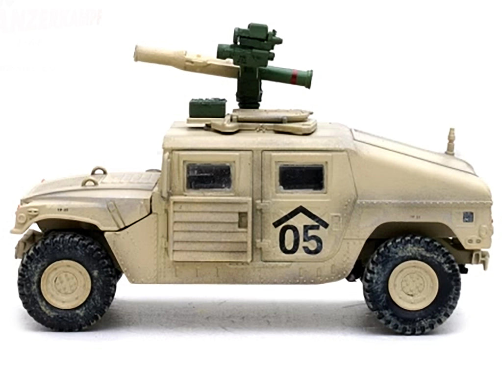 M1046 HUMVEE Tow Missile Carrier Desert Camouflage "E Troop 9th Regiment 2nd Brigade Combat Team 3rd Infantry Division (Mechanized) Iraq" (2003) "Military Miniature" Series 1/64 Diecast Model by Panzerkampf - image 3