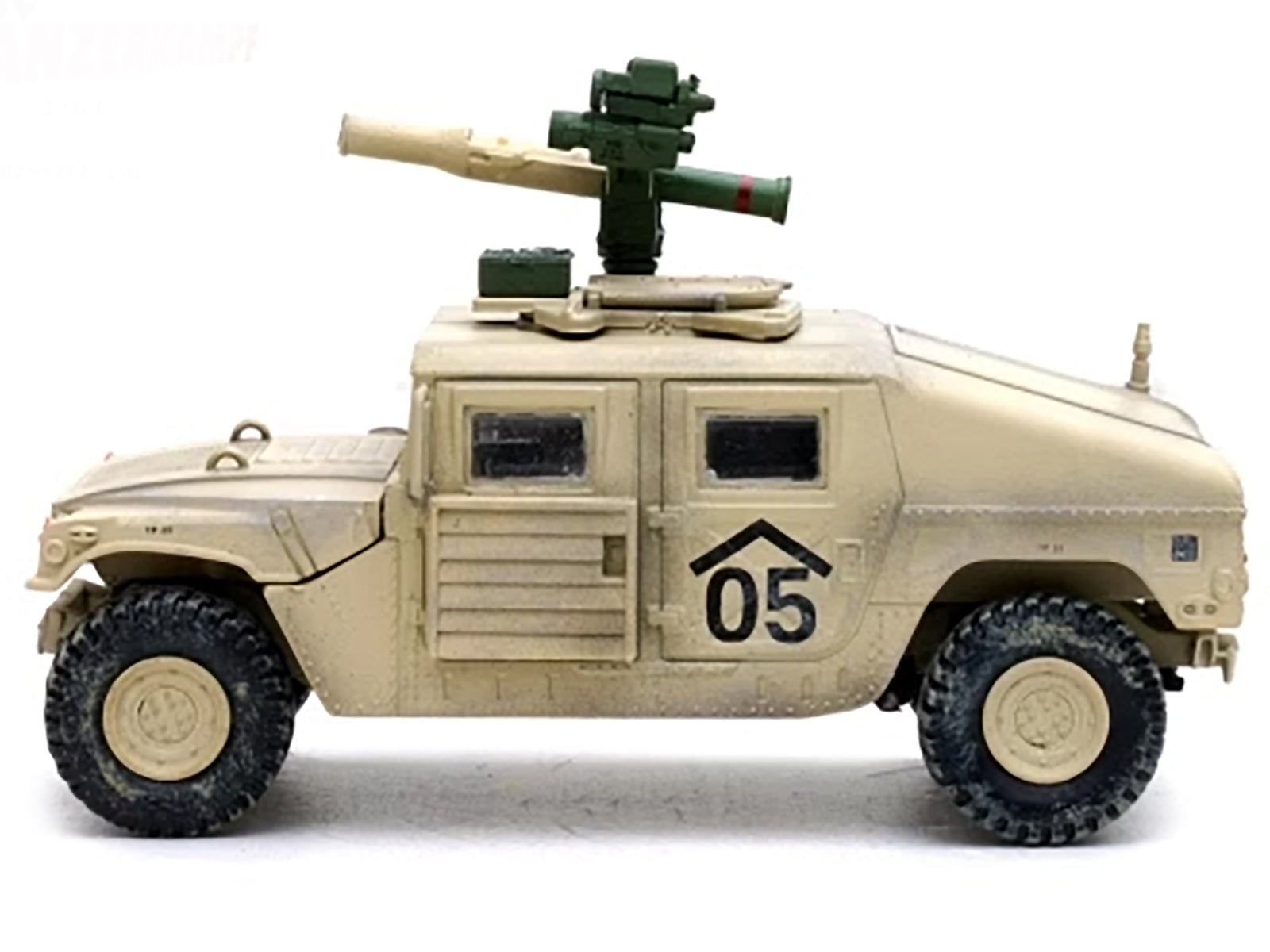 M1046 HUMVEE Tow Missile Carrier Desert Camouflage "E Troop 9th Regiment 2nd Brigade Combat Team 3rd Infantry Division (Mechanized) Iraq" (2003) "Military Miniature" Series 1/64 Diecast Model by Panzerkampf - image 3