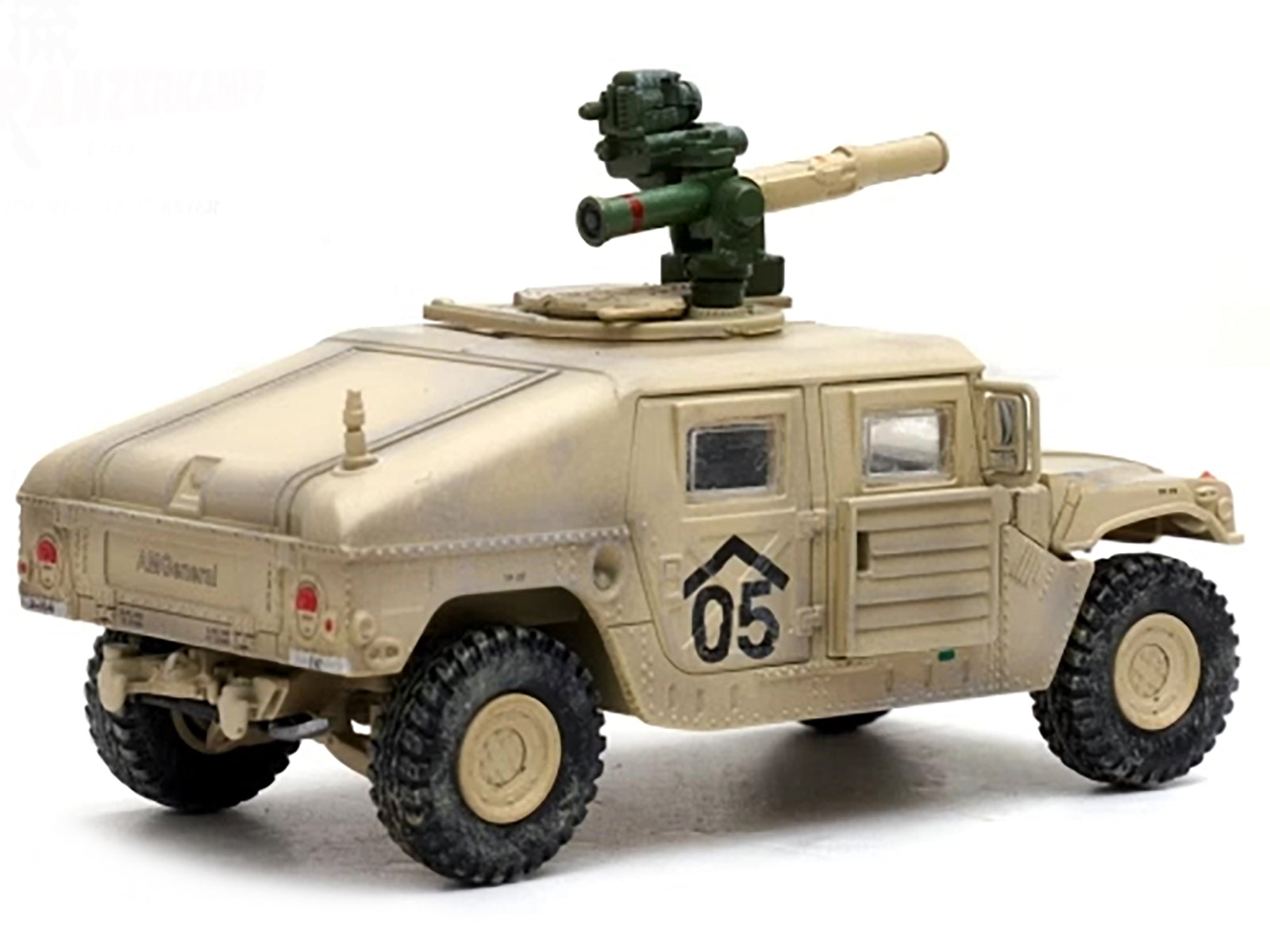 M1046 HUMVEE Tow Missile Carrier Desert Camouflage "E Troop 9th Regiment 2nd Brigade Combat Team 3rd Infantry Division (Mechanized) Iraq" (2003) "Military Miniature" Series 1/64 Diecast Model by Panzerkampf - image 2
